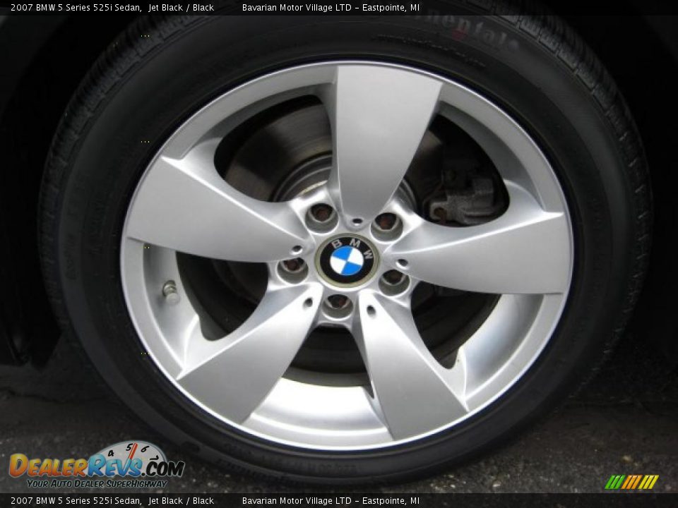 2007 BMW 5 Series 525i Sedan Jet Black / Black Photo #10