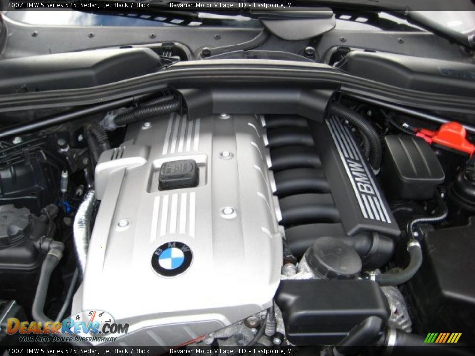 2007 BMW 5 Series 525i Sedan Jet Black / Black Photo #11