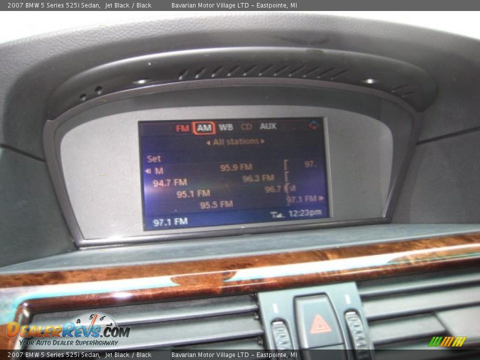 2007 BMW 5 Series 525i Sedan Jet Black / Black Photo #19