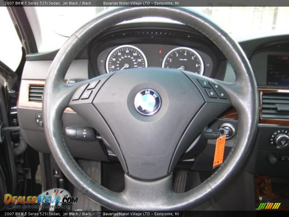 2007 BMW 5 Series 525i Sedan Jet Black / Black Photo #20