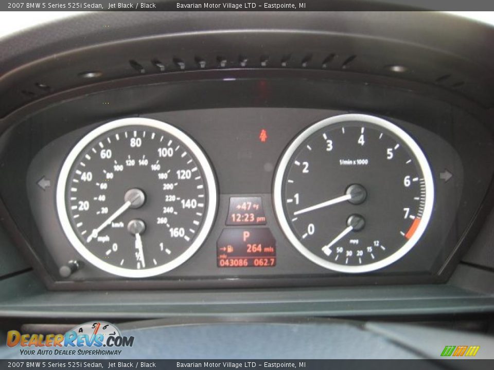 2007 BMW 5 Series 525i Sedan Jet Black / Black Photo #21