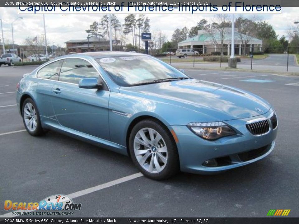 2008 BMW 6 Series 650i Coupe Atlantic Blue Metallic / Black Photo #1