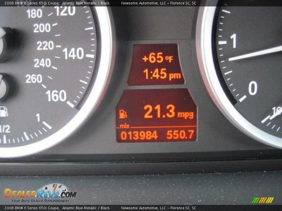2008 BMW 6 Series 650i Coupe Atlantic Blue Metallic / Black Photo #7