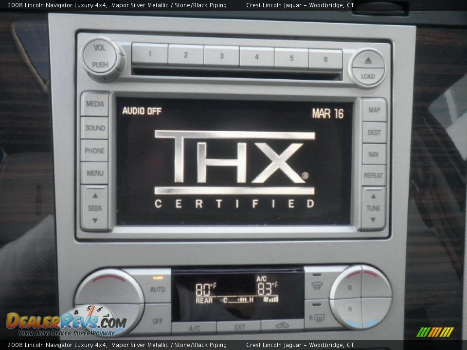 2008 Lincoln Navigator Luxury 4x4 Vapor Silver Metallic / Stone/Black Piping Photo #7