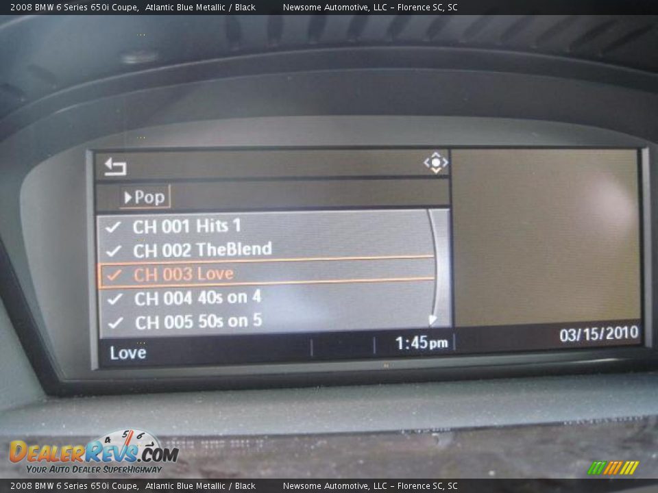 2008 BMW 6 Series 650i Coupe Atlantic Blue Metallic / Black Photo #9