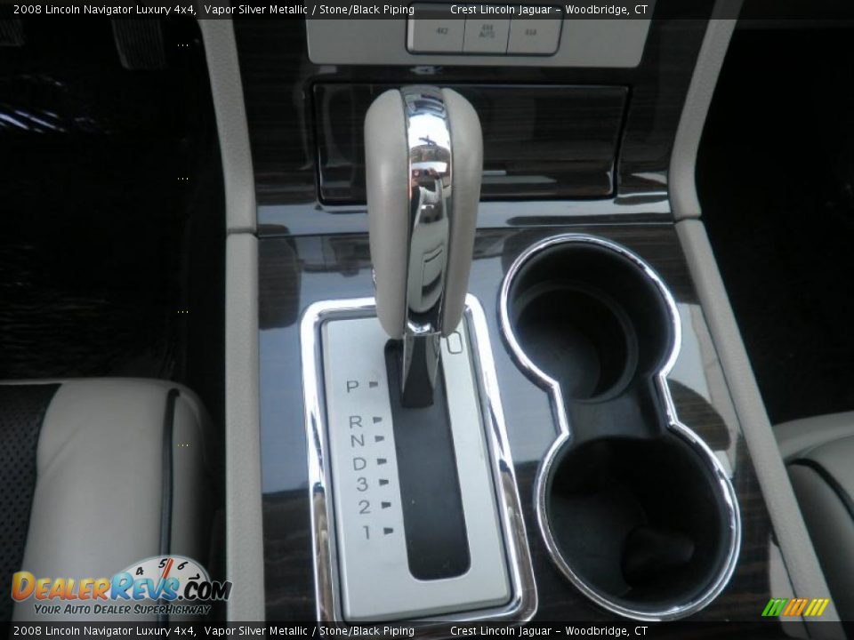 2008 Lincoln Navigator Luxury 4x4 Vapor Silver Metallic / Stone/Black Piping Photo #9