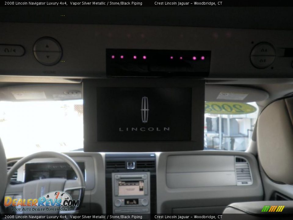 2008 Lincoln Navigator Luxury 4x4 Vapor Silver Metallic / Stone/Black Piping Photo #10