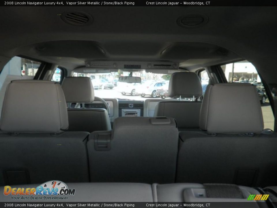 2008 Lincoln Navigator Luxury 4x4 Vapor Silver Metallic / Stone/Black Piping Photo #11