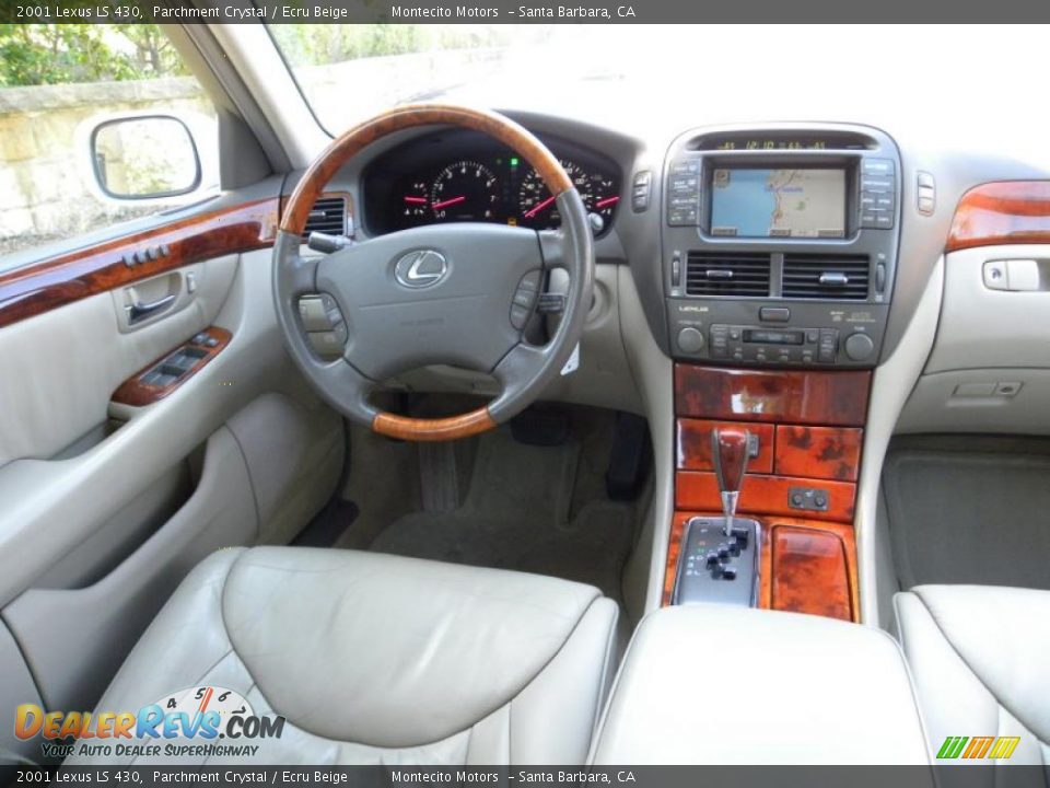 2001 Lexus LS 430 Parchment Crystal / Ecru Beige Photo #15