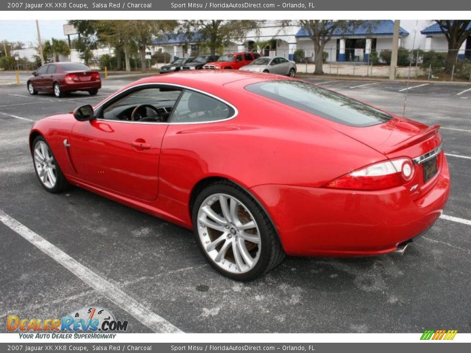 2007 Jaguar XK XK8 Coupe Salsa Red / Charcoal Photo #7