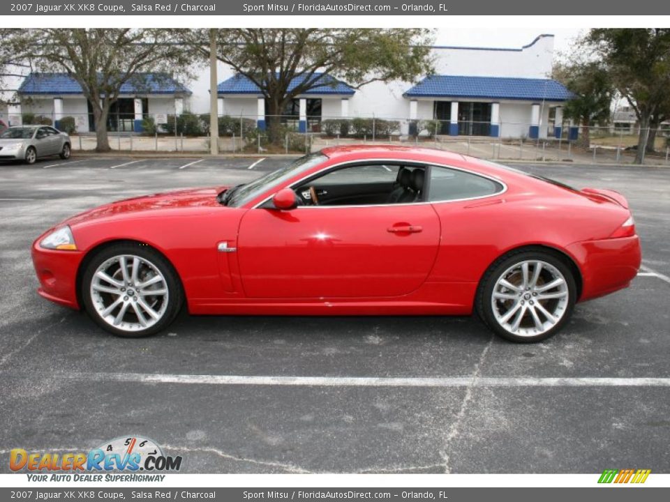 2007 Jaguar XK XK8 Coupe Salsa Red / Charcoal Photo #8