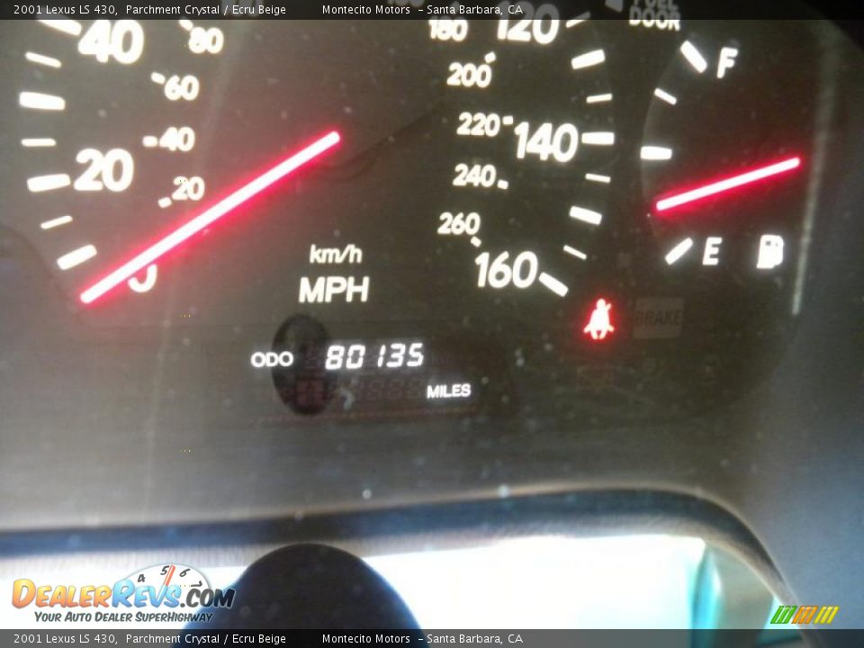 2001 Lexus LS 430 Parchment Crystal / Ecru Beige Photo #22