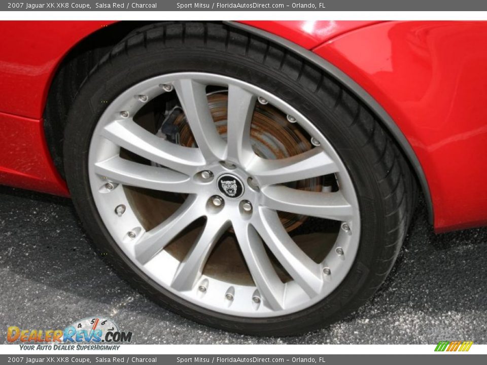 2007 Jaguar XK XK8 Coupe Salsa Red / Charcoal Photo #21