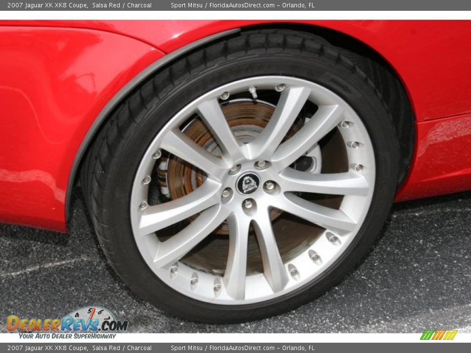 2007 Jaguar XK XK8 Coupe Salsa Red / Charcoal Photo #22