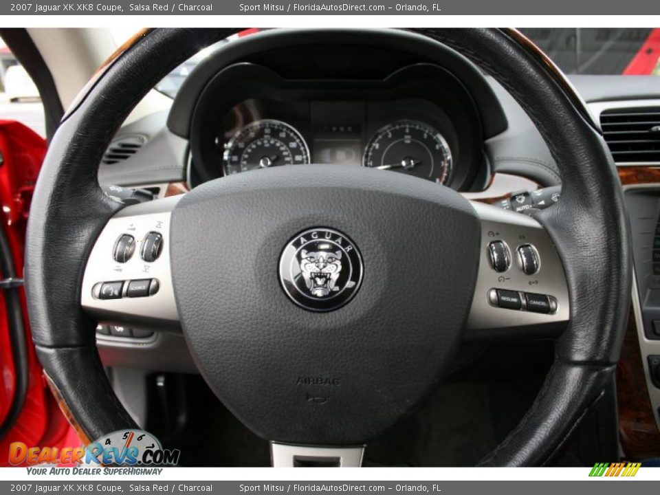 2007 Jaguar XK XK8 Coupe Salsa Red / Charcoal Photo #28