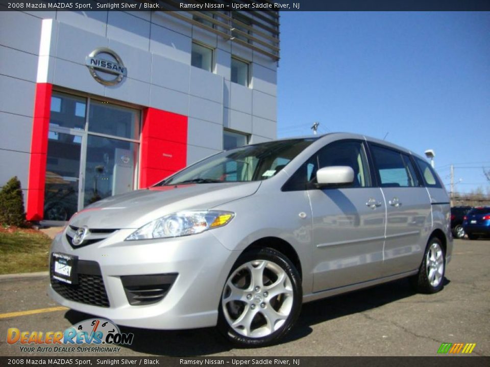 2008 Mazda MAZDA5 Sport Sunlight Silver / Black Photo #1