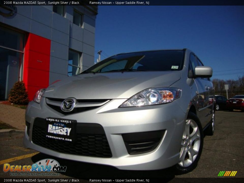 2008 Mazda MAZDA5 Sport Sunlight Silver / Black Photo #3