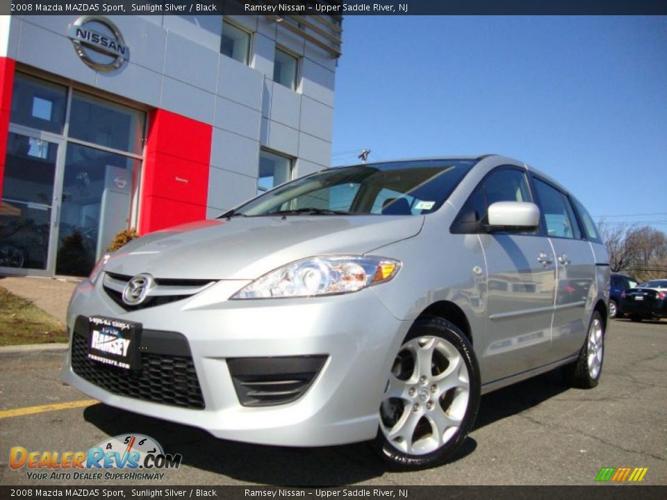 2008 Mazda MAZDA5 Sport Sunlight Silver / Black Photo #4