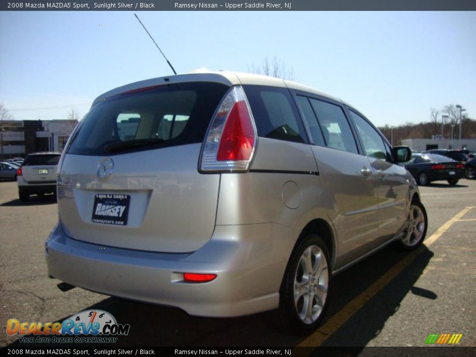 2008 Mazda MAZDA5 Sport Sunlight Silver / Black Photo #9