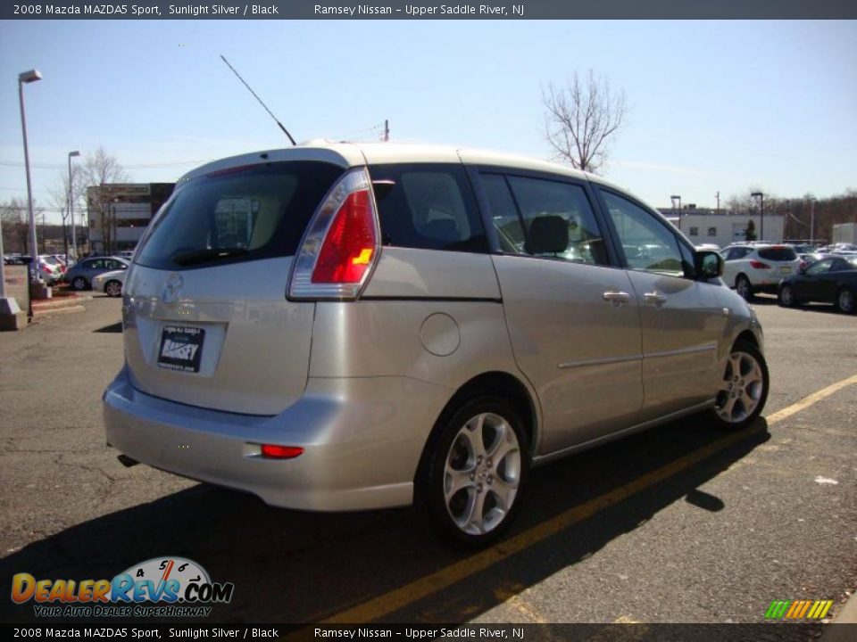 2008 Mazda MAZDA5 Sport Sunlight Silver / Black Photo #10
