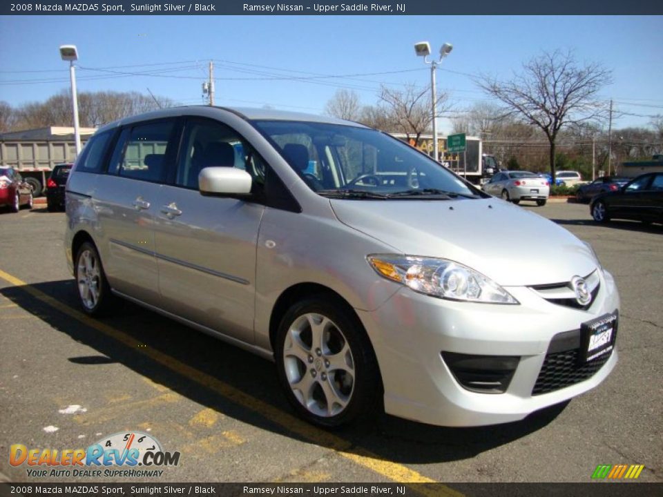 2008 Mazda MAZDA5 Sport Sunlight Silver / Black Photo #12