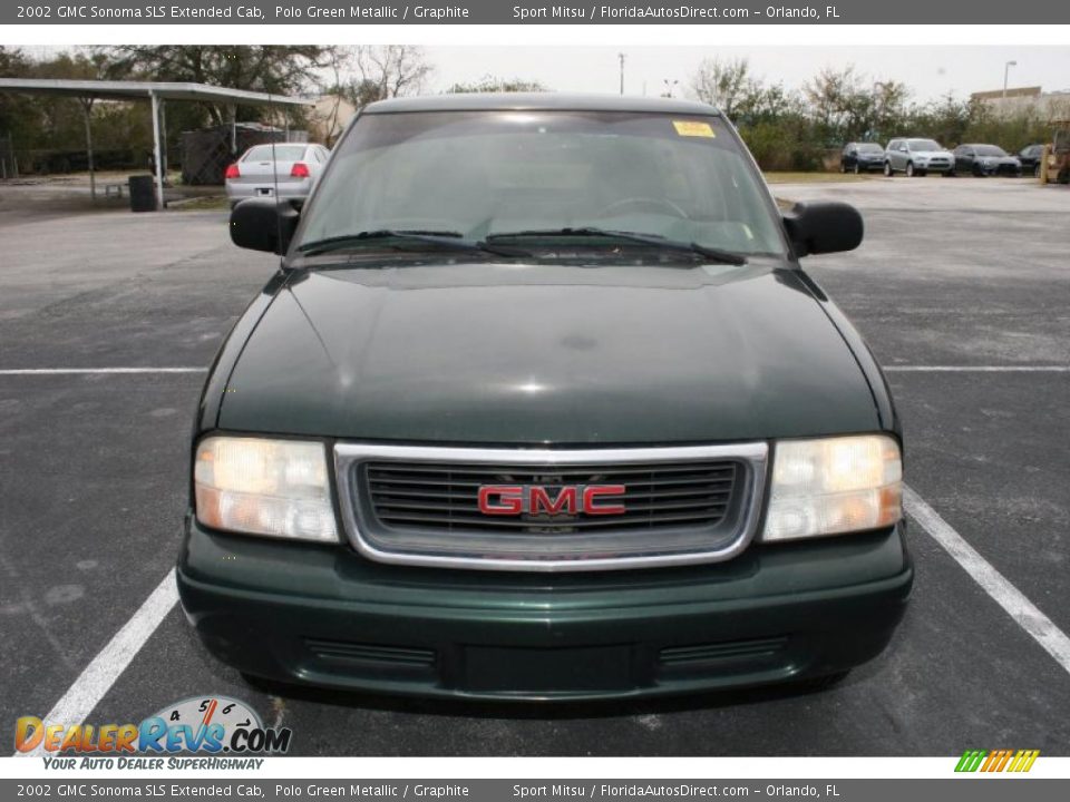 2002 GMC Sonoma SLS Extended Cab Polo Green Metallic / Graphite Photo #3
