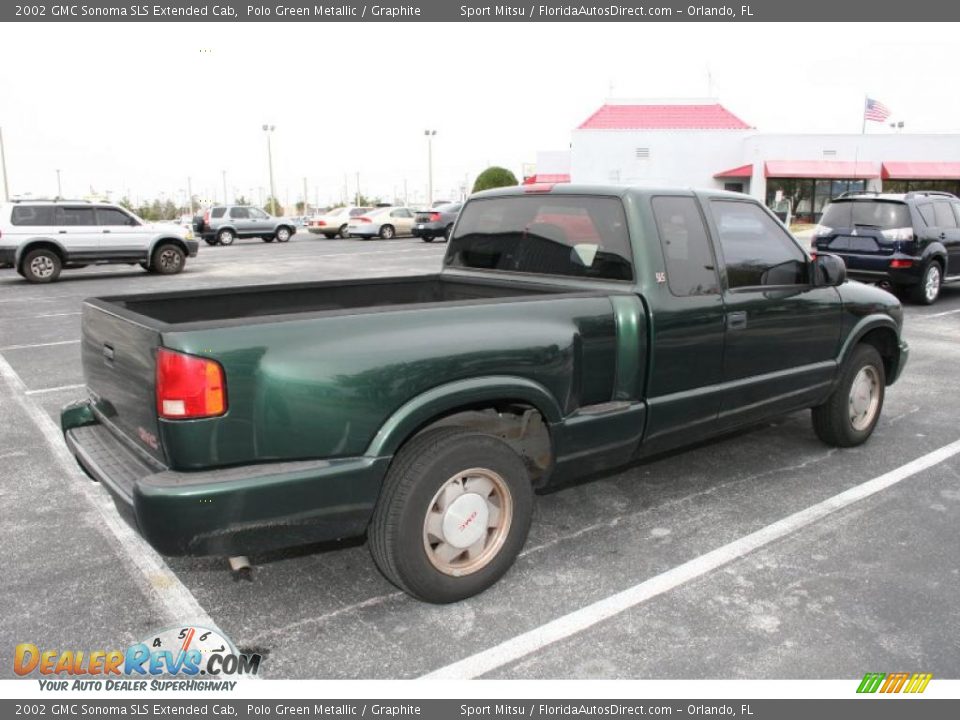 2002 GMC Sonoma SLS Extended Cab Polo Green Metallic / Graphite Photo #5