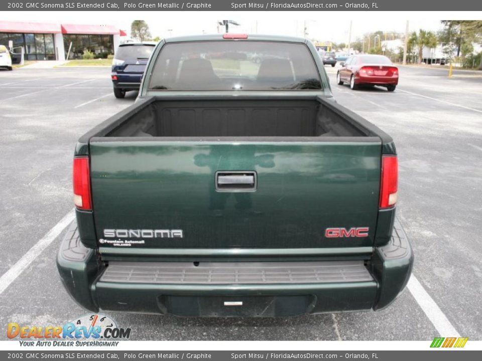 2002 GMC Sonoma SLS Extended Cab Polo Green Metallic / Graphite Photo #6