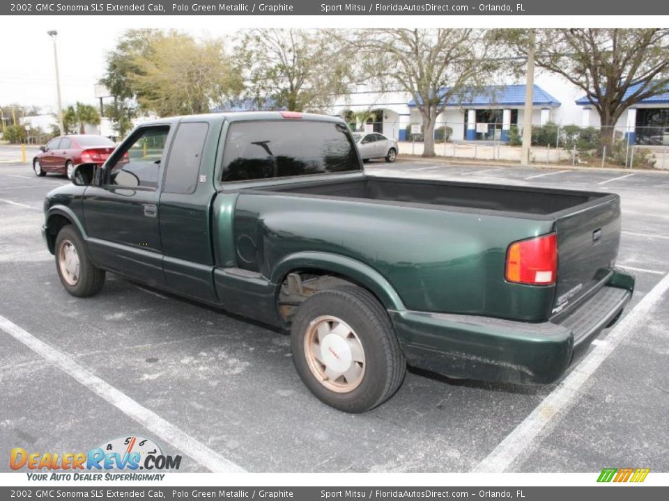 2002 GMC Sonoma SLS Extended Cab Polo Green Metallic / Graphite Photo #7