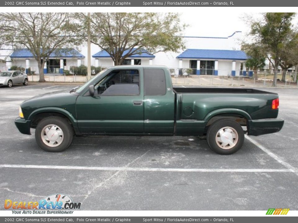 2002 GMC Sonoma SLS Extended Cab Polo Green Metallic / Graphite Photo #9