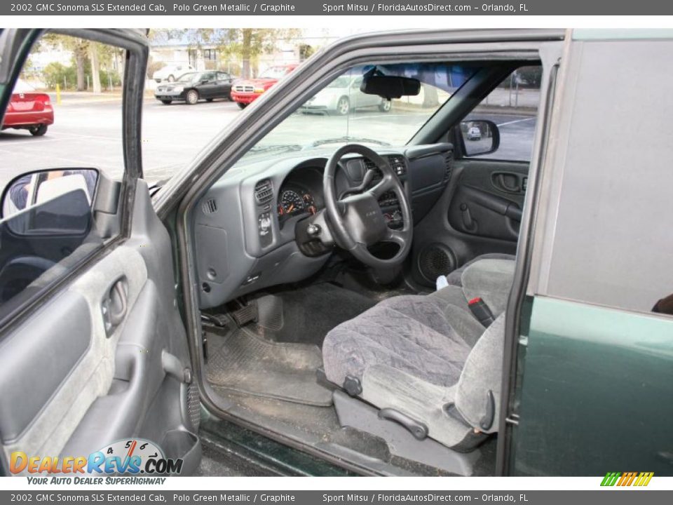 2002 GMC Sonoma SLS Extended Cab Polo Green Metallic / Graphite Photo #10