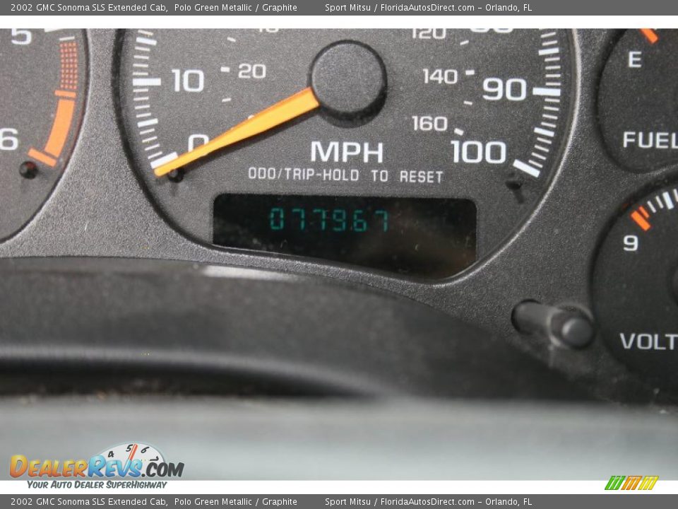 2002 GMC Sonoma SLS Extended Cab Polo Green Metallic / Graphite Photo #13