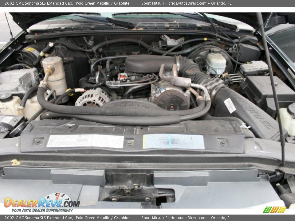 2002 GMC Sonoma SLS Extended Cab Polo Green Metallic / Graphite Photo #16