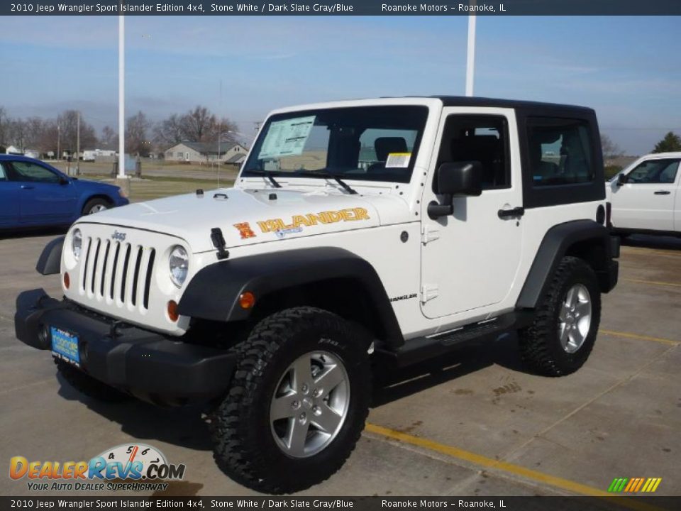 2010 Jeep Wrangler Sport Islander Edition 4x4 Stone White / Dark Slate Gray/Blue Photo #1