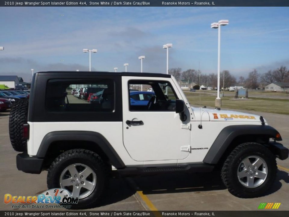 2010 Jeep Wrangler Sport Islander Edition 4x4 Stone White / Dark Slate Gray/Blue Photo #3