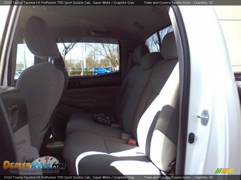 2009 Toyota Tacoma V6 PreRunner TRD Sport Double Cab Super White / Graphite Gray Photo #7