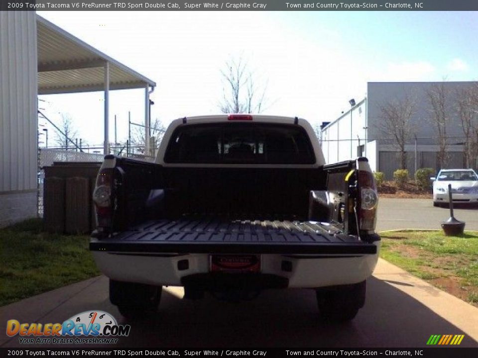 2009 Toyota Tacoma V6 PreRunner TRD Sport Double Cab Super White / Graphite Gray Photo #15