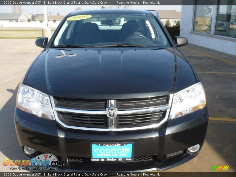 2009 Dodge Avenger SXT Brilliant Black Crystal Pearl / Dark Slate Gray Photo #4