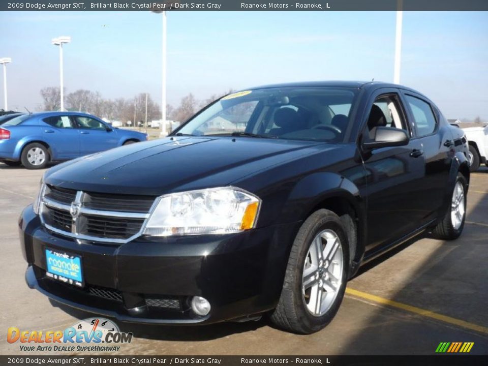 2009 Dodge Avenger SXT Brilliant Black Crystal Pearl / Dark Slate Gray Photo #5