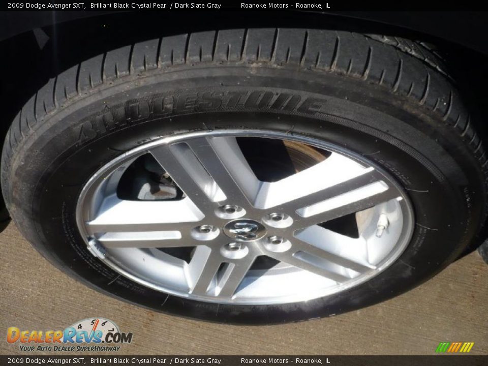 2009 Dodge Avenger SXT Brilliant Black Crystal Pearl / Dark Slate Gray Photo #6