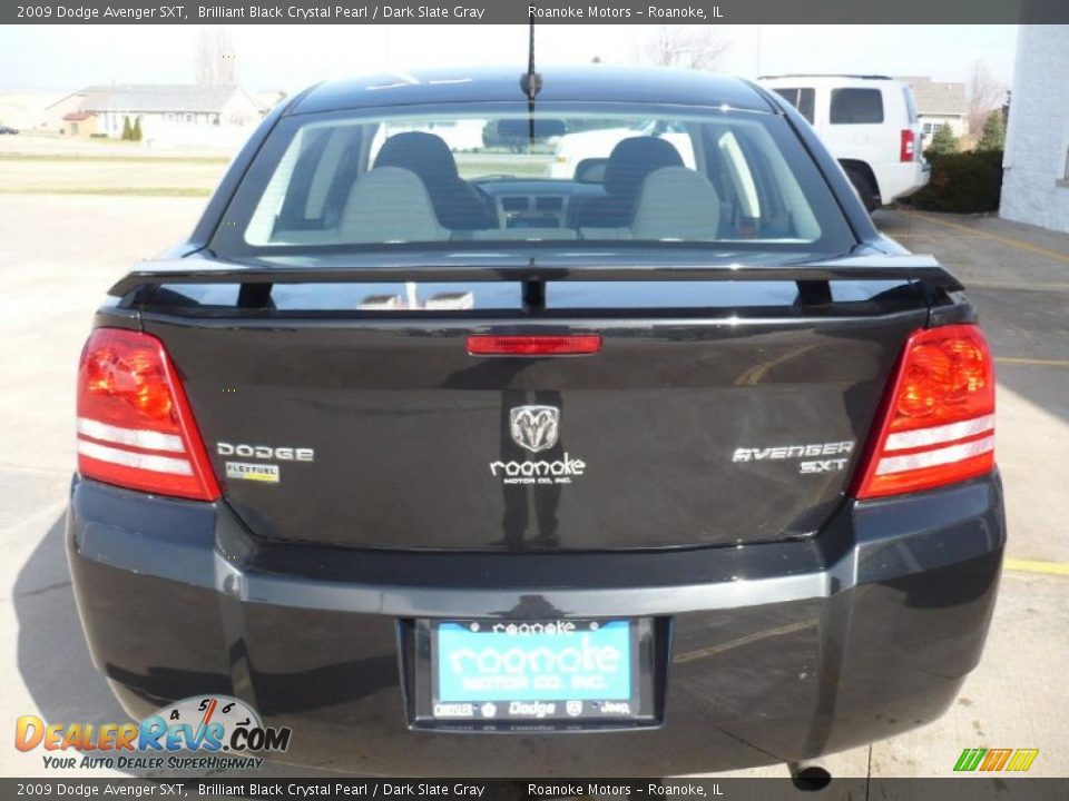 2009 Dodge Avenger SXT Brilliant Black Crystal Pearl / Dark Slate Gray Photo #9