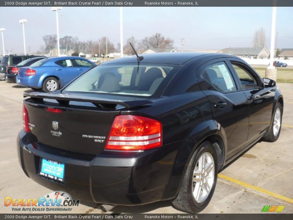 2009 Dodge Avenger SXT Brilliant Black Crystal Pearl / Dark Slate Gray Photo #10