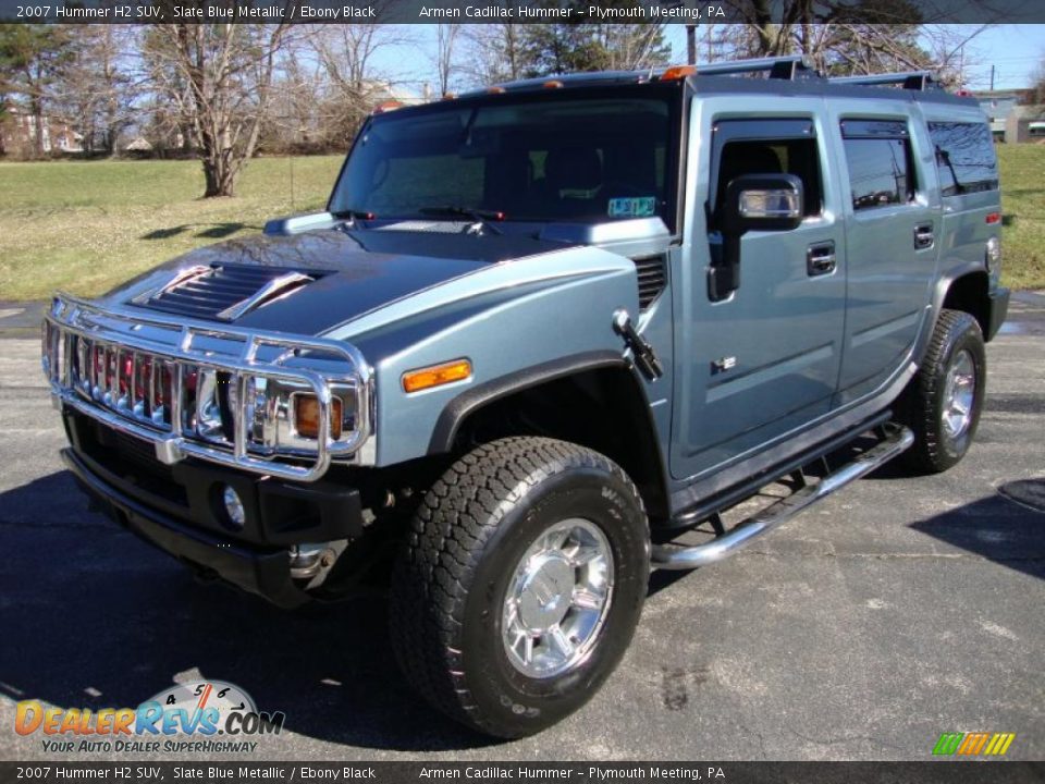2007 Hummer H2 SUV Slate Blue Metallic / Ebony Black Photo #2