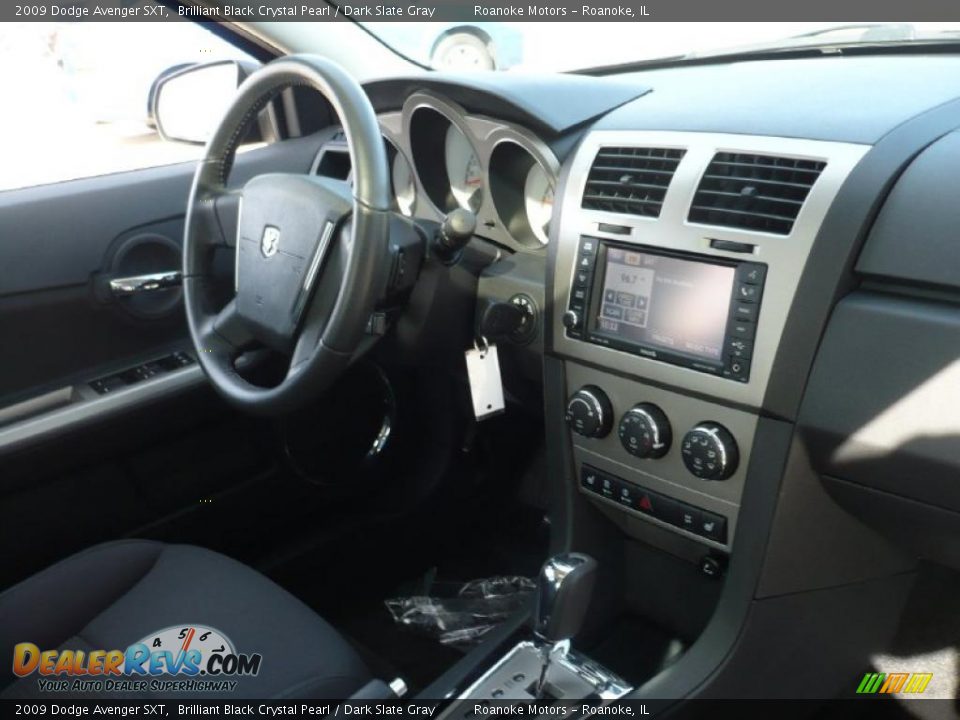 2009 Dodge Avenger SXT Brilliant Black Crystal Pearl / Dark Slate Gray Photo #12