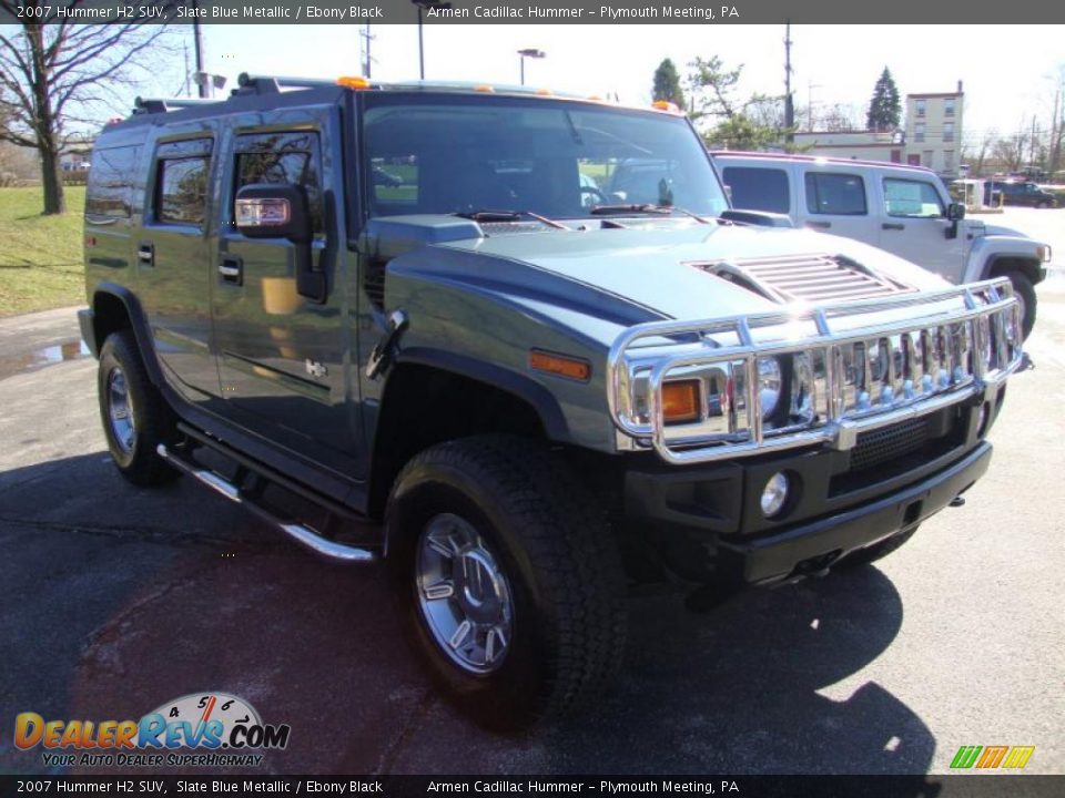 2007 Hummer H2 SUV Slate Blue Metallic / Ebony Black Photo #4