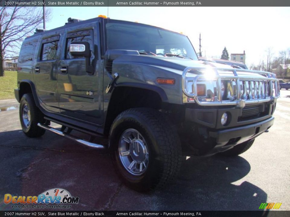 2007 Hummer H2 SUV Slate Blue Metallic / Ebony Black Photo #5