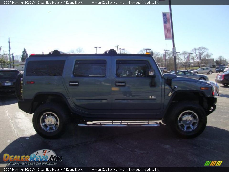 2007 Hummer H2 SUV Slate Blue Metallic / Ebony Black Photo #6