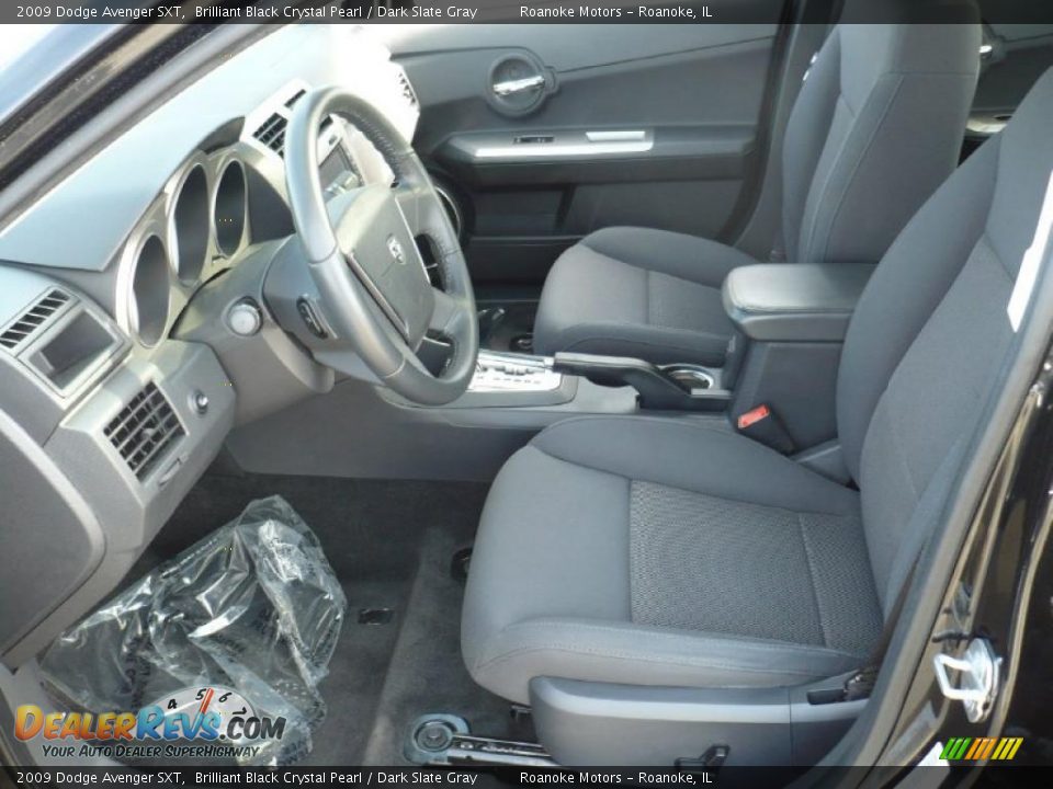 2009 Dodge Avenger SXT Brilliant Black Crystal Pearl / Dark Slate Gray Photo #15