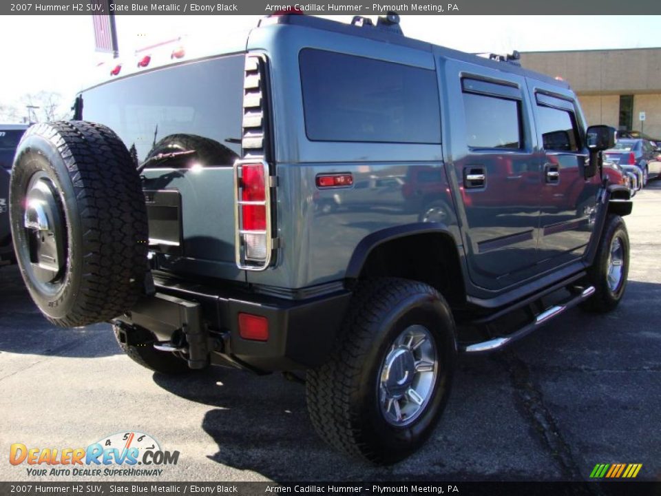 2007 Hummer H2 SUV Slate Blue Metallic / Ebony Black Photo #7