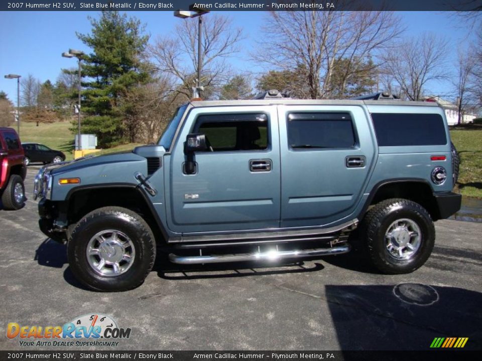2007 Hummer H2 SUV Slate Blue Metallic / Ebony Black Photo #10